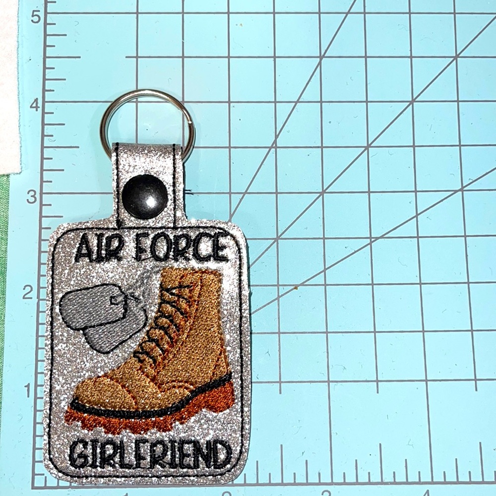 Air Force girlfriend keychain key fob